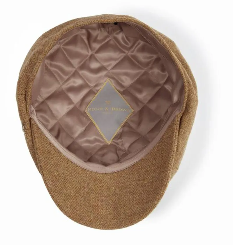 Hicks and Brown Felsham Tweed Baker Boy Cap Russet-1